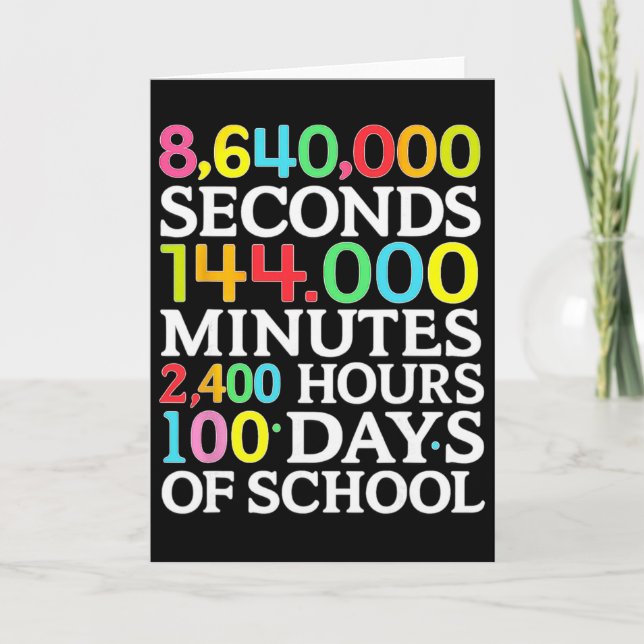 Carte Formule Mathématique 100 Jours D'école Prof De Mat (Devant)
