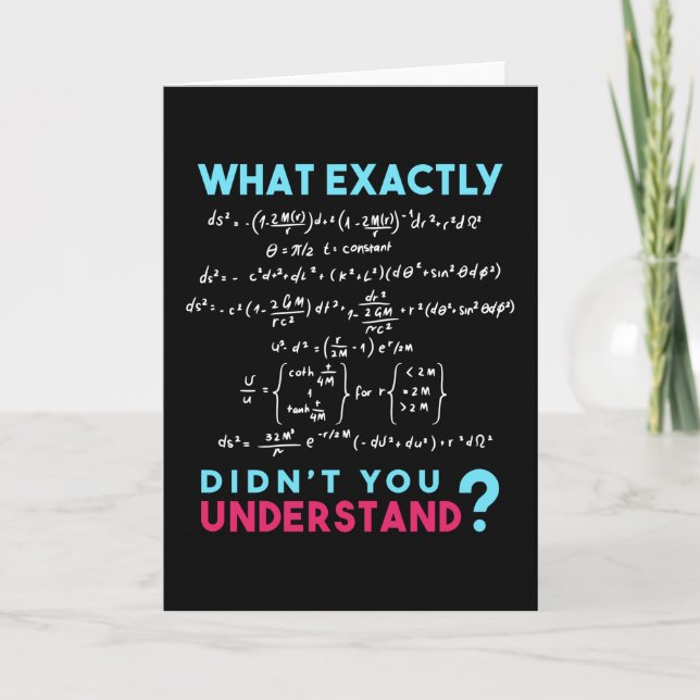 Carte Formule physique Plaisanter drôle Math (Devant)