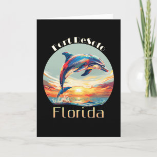 Carte Fort Desoto Floride Vacances d'été Plage Dauphin 