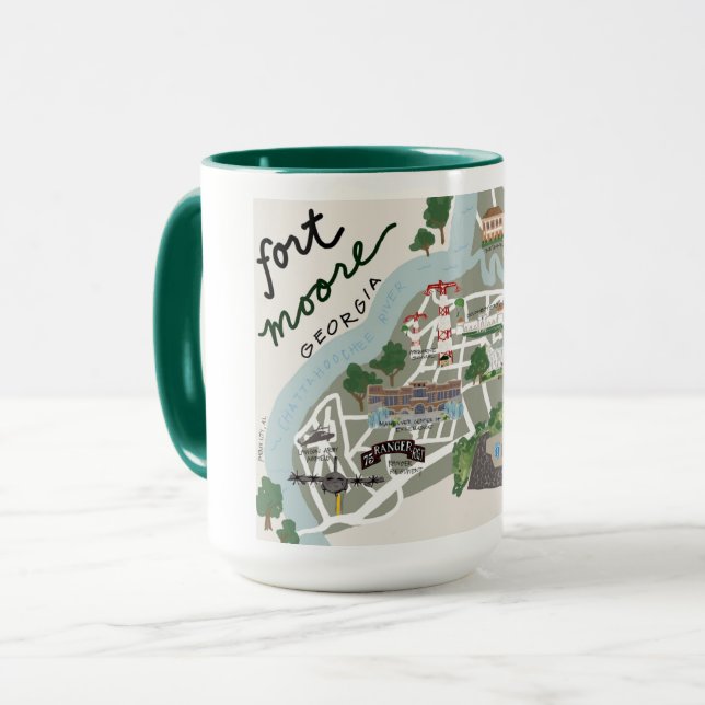 Carte Fort Moore Café Mug (Devant gauche)