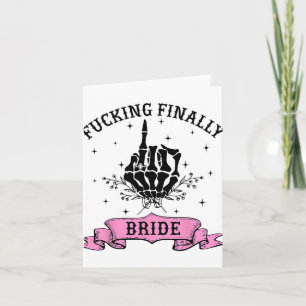 Carte Forte Enfin Mariée Skeleton main Halloween Bache