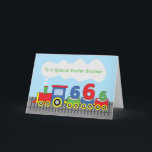 Carte Foster Brother 6 Anniversaire Colorée voie ferrée<br><div class="desc">En préparation d'un 6ème anniversaire que votre frère adoptif va bientôt avoir,  la première étape que vous devriez prendre est de commander une copie de cette carte que vous pouvez utiliser pour l'accueillir d'une manière amusante. Les couleurs vives sur cette carte égayeront son jour déjà heureux.</div>