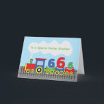 Carte Foster Brother 6 Anniversaire Colorée voie ferrée<br><div class="desc">En préparation d'un 6ème anniversaire que votre frère adoptif va bientôt avoir,  la première étape que vous devriez prendre est de commander une copie de cette carte que vous pouvez utiliser pour l'accueillir d'une manière amusante. Les couleurs vives sur cette carte égayeront son jour déjà heureux.</div>