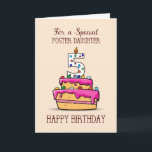 Carte Foster Daughter 5th Birthday, 5 on Sweet Pink Cake<br><div class="desc">Vous souhaitez accueillir votre fille d'accueil pour un joyeux anniversaire ? Ensuite,  envoyez-lui cette carte qui a un gâteau sur le devant qui apporte aussi un salut doux et spécial pour son 5e anniversaire.</div>