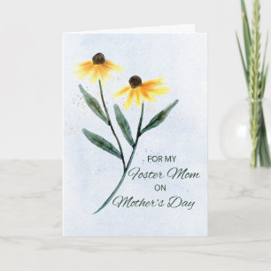 Carte Foster Mom on Mothers Day Two Cone Flowers
