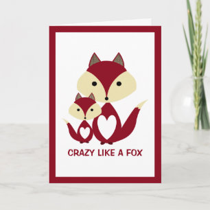 Carte Fou comme un renard, Red Fox Burlap