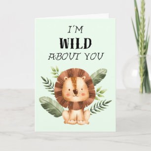 Carte Fou de toi Joli Lion Quitte la Saint-Valentin