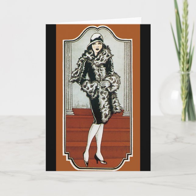 Carte Fourrure vintage (Devant)