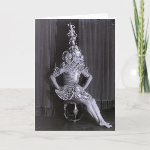 Carte fours de danse des années 1920 en costume art déco