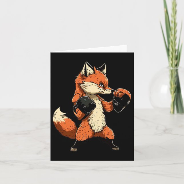 Carte Fox Boxer Gants Boxer Mixed martial art Kickboxer  (Devant)