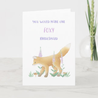 Carte Fox Bridesmaid Proposal Card