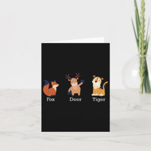 Carte Fox Deer Tiger Animaux Subtle Anti Trump 1
