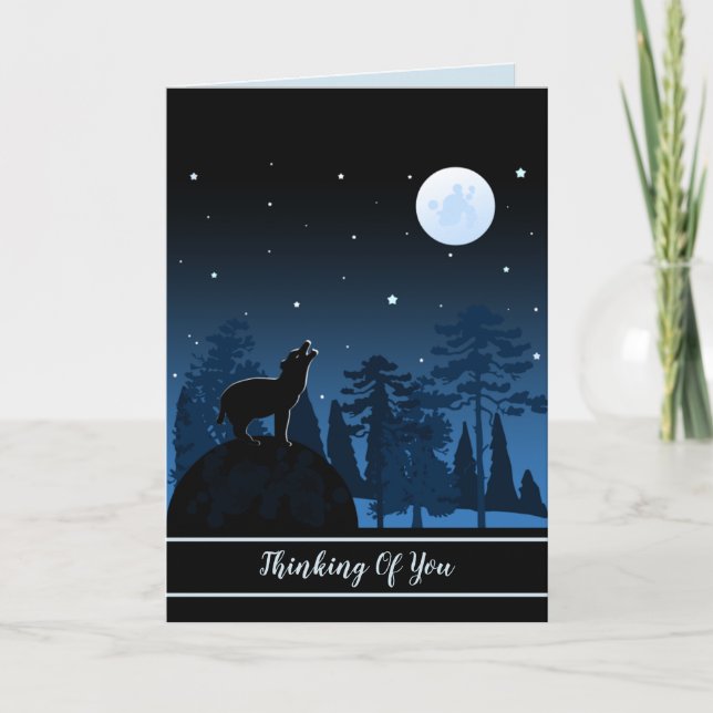 Carte Fox Et La Pleine lune À Minuit (Devant)