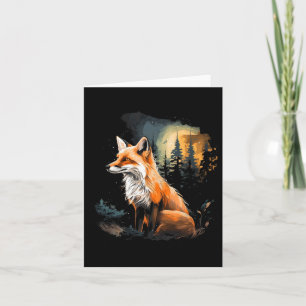 Carte Fox Forest Nature Lover Mountains Randonnée Campin