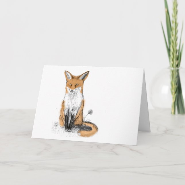 Carte fox greeting card (Devant)