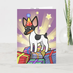 Carte Fox Terrier de Rat terrier/jouet d'anniversaire