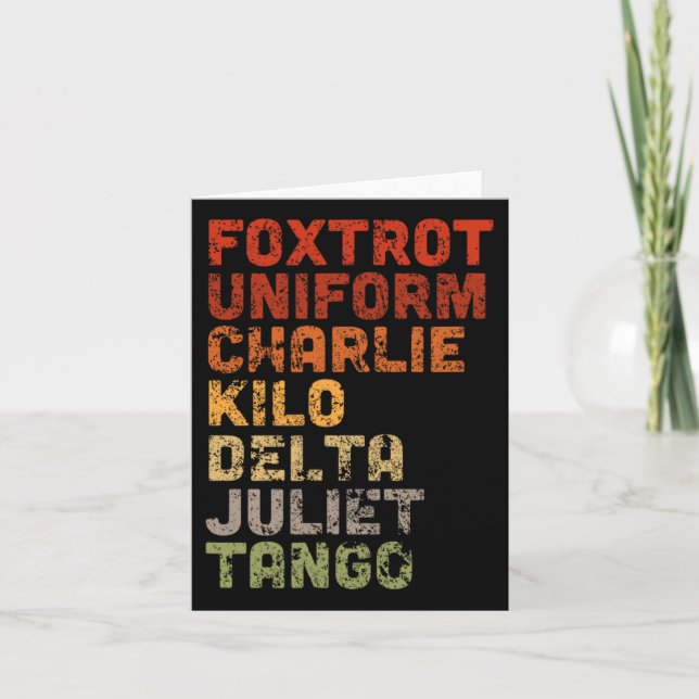 Carte Foxtrot Uniform Djt (Devant)