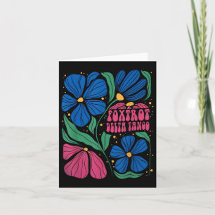 Carte Foxtrots Deltas Tangos Fleur Boho