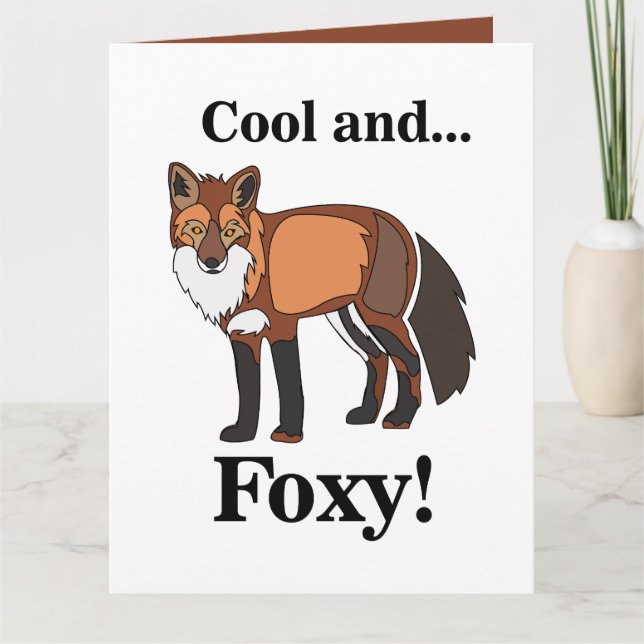 Carte Foxy Animal Wildlife Fox Anniversaire (Devant)