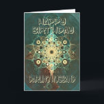 Carte Fractal grunge birthday card for a darling husband<br><div class="desc">A distressed effect card with a grungy feel.</div>