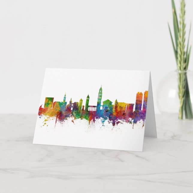 Carte Fractionner la ligne aérienne Croatie (Devant)