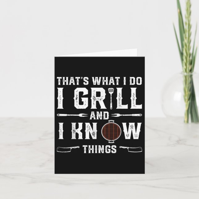Carte Fraisage amusant Barbecue Fumer Viande Fumer Gr (Devant)
