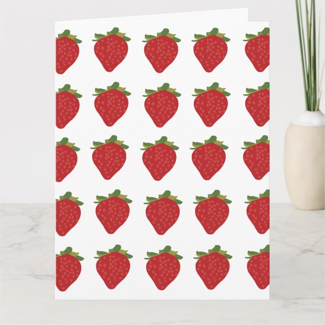 Carte Fraise Douce Fruit Fraises Salutation (Devant)