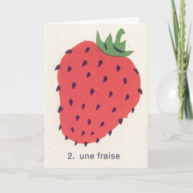 Carte Fraise rétro (Devant)
