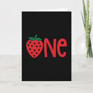 Carte fraise Un 1er anniversaire