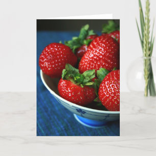 Carte Fraises dans une cuvette