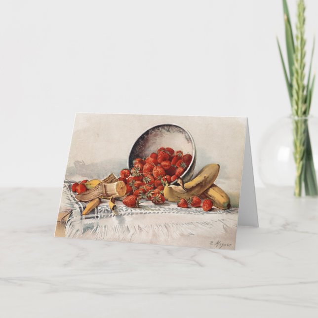 Carte Fraises et bananes dans un panier | E. Meyner (Devant)