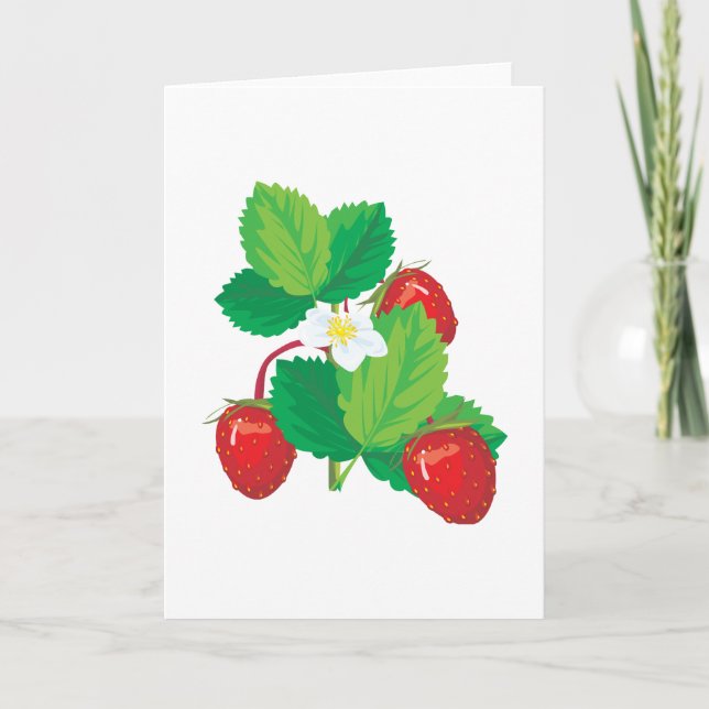 Carte fraises juteuses (Devant)