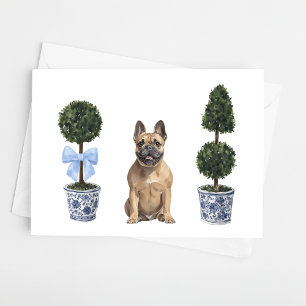 Carte Français Buldog Frenchie Puppy Chien Waterco