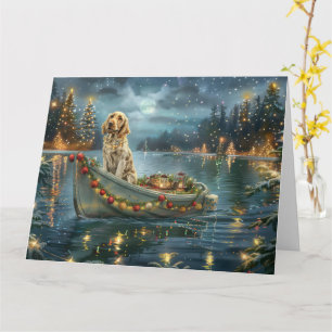 Carte Français Setter Christmas Festive Voyage