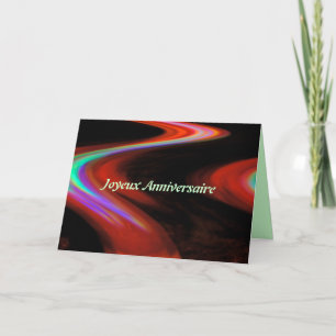 Carte française de joyeux anniversaire