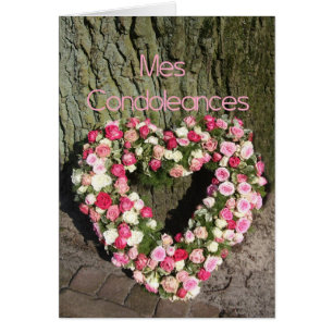 Carte Française de Sympathie Mes Condoleances