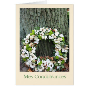 Carte Française de Sympathie Mes Condoleances