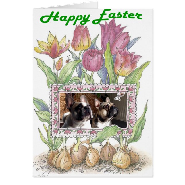 Carte française de voeux de Pâques (Devant)