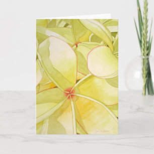 Carte Frangipani jaune citron