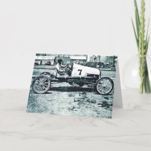 Carte Frank Ruman mécanicien dans la voiture de course #