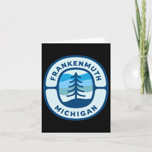 Carte Frankenmuth Michigan Mi Rétro Souvenir de forêt d'