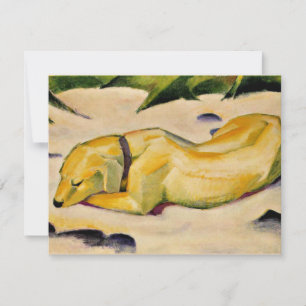 Carte Franz Marc art, Chien couché au soleil