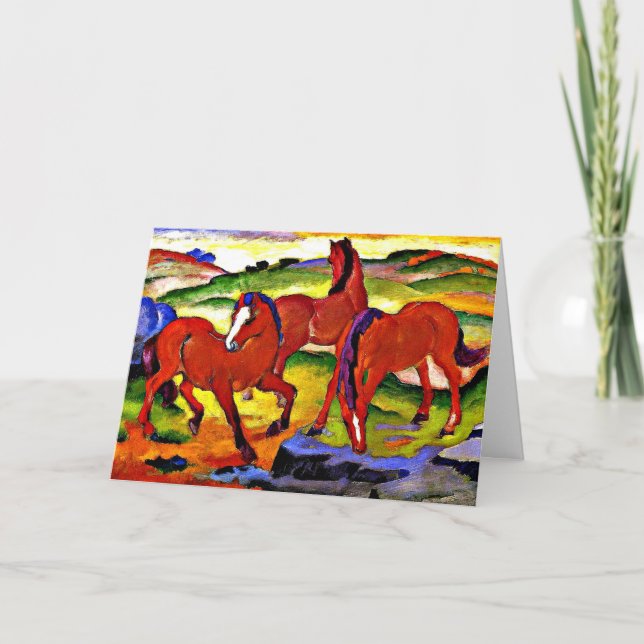 Carte Franz Marc - Chevaux de pâturage IV.1911 (Devant)