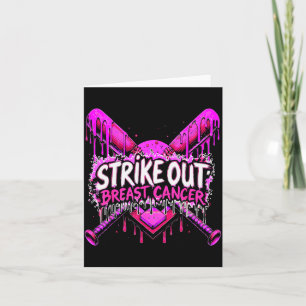 Carte Frapper le cancer du sein Baseball Softball Drip H