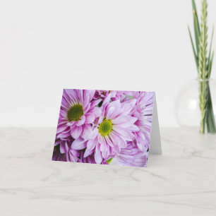 Carte Frapper les marguerites violettes