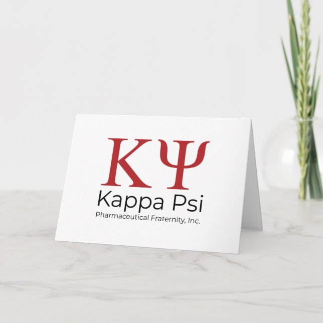 Carte Fraternité pharmaceutique Kappa Psi (Devant)