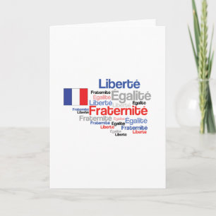 Carte Fraternité pour l'égalité de la liberté Fête Natio