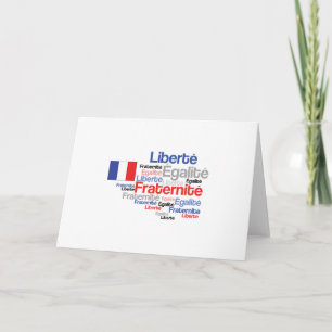 Carte Fraternité pour l'égalité de la liberté Fête Natio