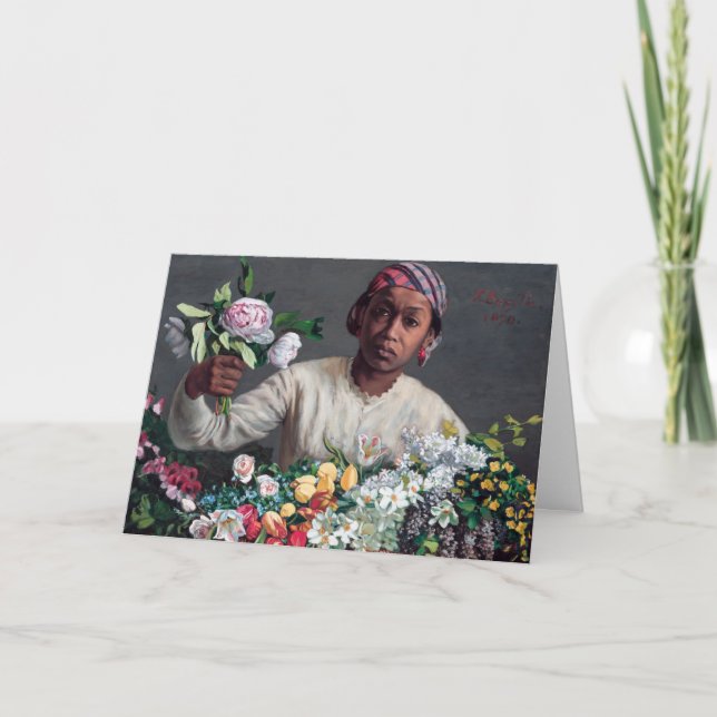 Carte Frédéric Bazille - Jeune femme aux pivoines (Devant)