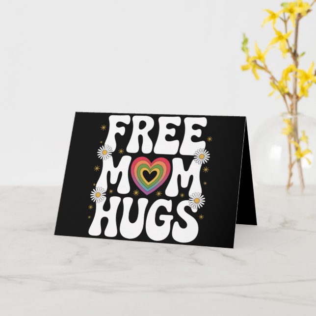 Carte Free Mom Hug Transgender Lesbian Gay LGBT Pride (Fleur jaune)